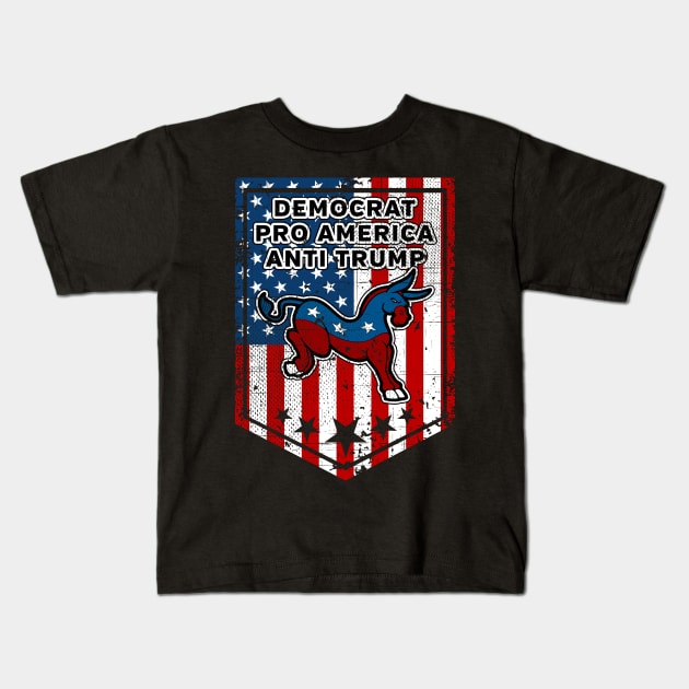 Democrat Anti Trump Kids T-Shirt by RadStar